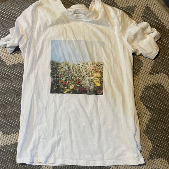 Banana Republic White Short Sleeve Tee with Floral Print - Picture 1 of 3